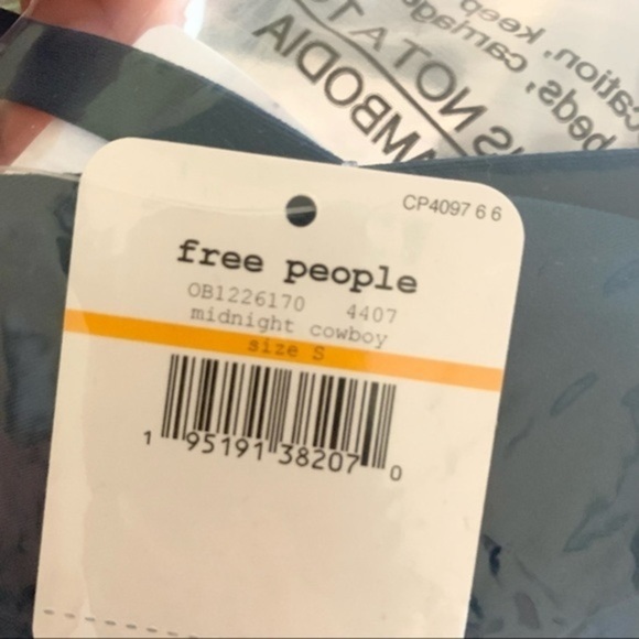 Free People Oh Scuba Bralette Midnight Cowboy NWT - Picture 4 of 5